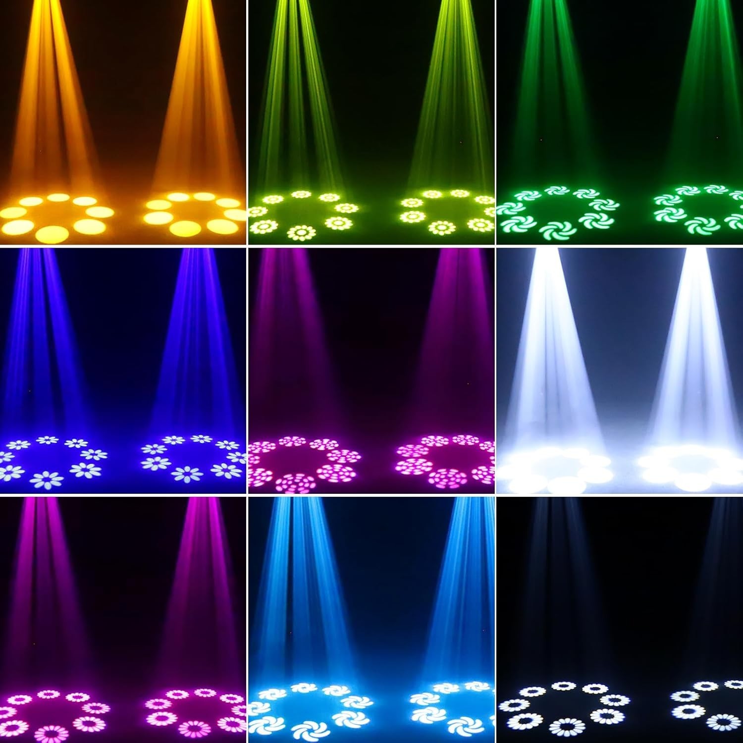 Moving Head Stage Lights 120W LED Dj Lights 8 Gobos 8 Colors Infinite…