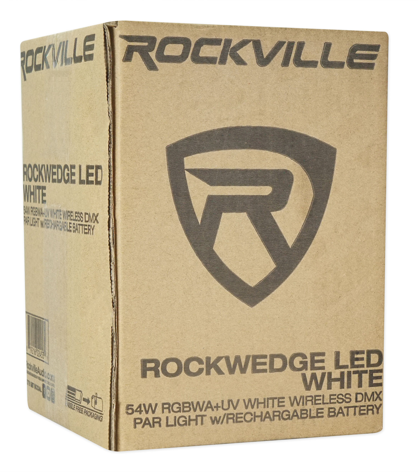 Rockville RockWedge LED RGBWA+UV Rechargeable Wireless Wash DJ Up-Light in White