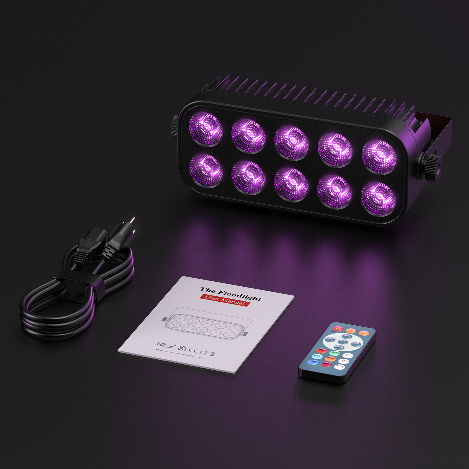2X 100W RGBW Par Can Light 10LED Stage Light DMX DJ Party Disco Wall Wash Lights