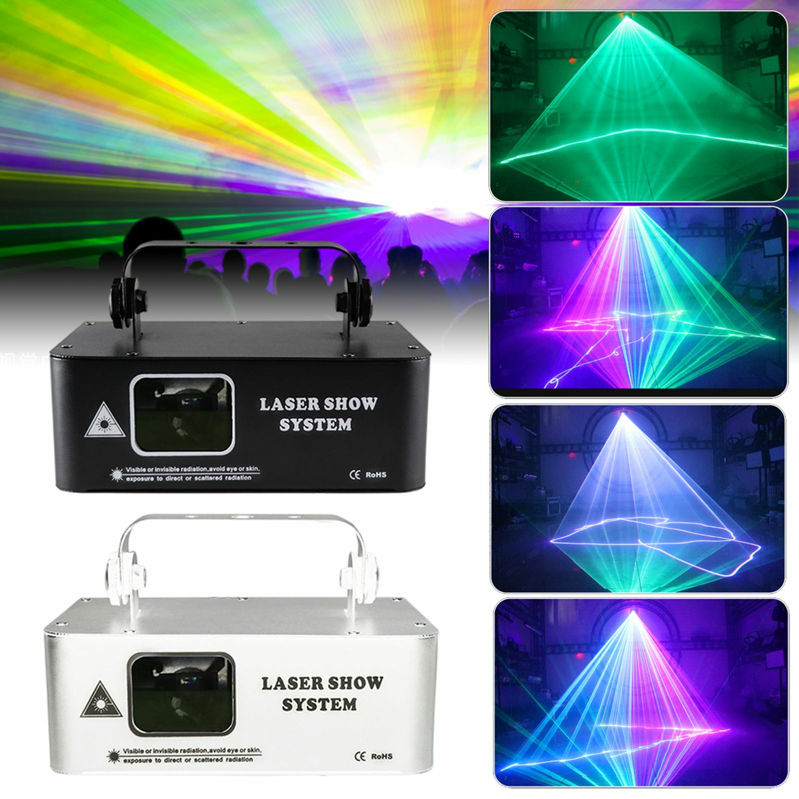 500mW RGB Laser Beam Scanner Projector DJ Disco Party Dance Party Laser Light