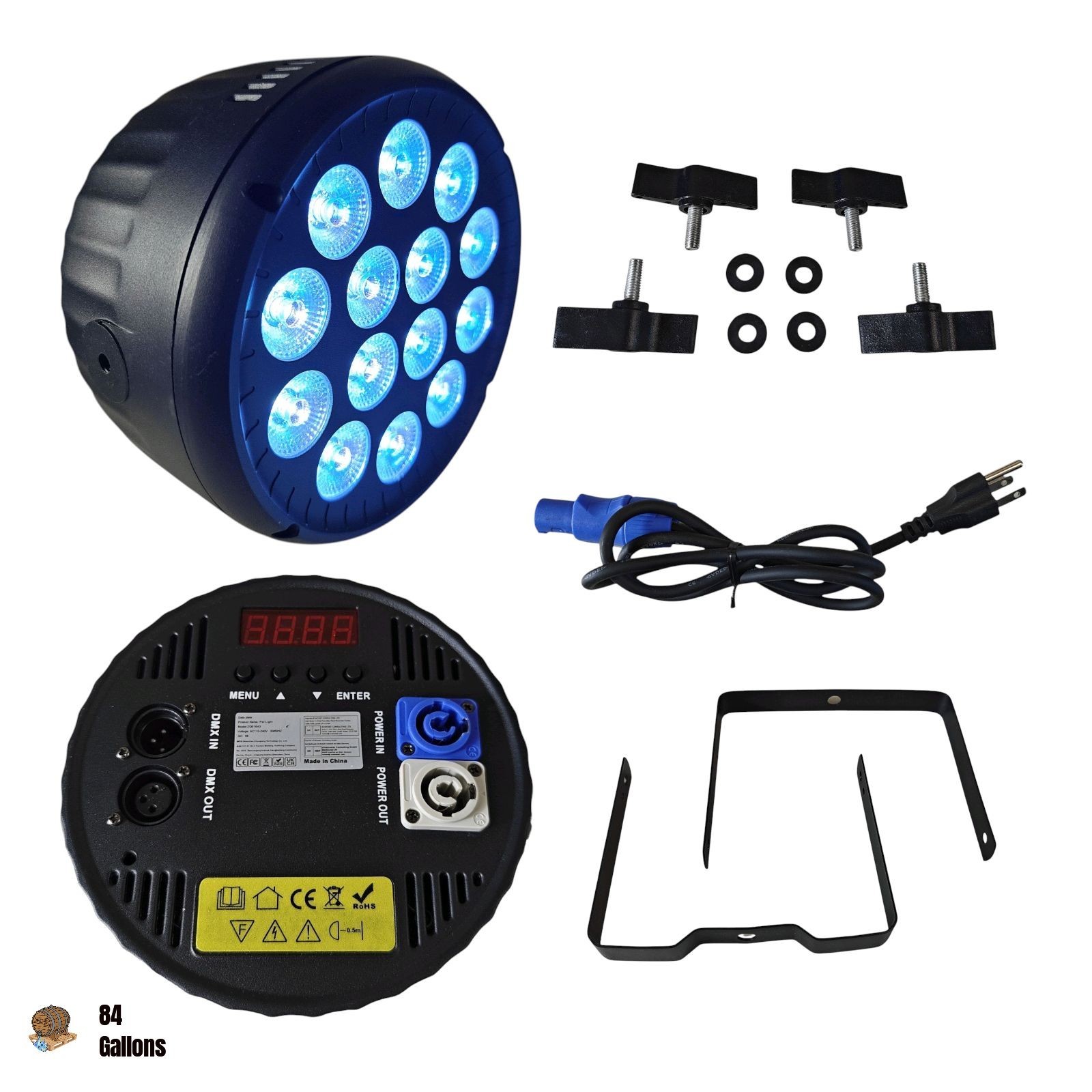 4 in 1 Aluminum Par Can Light 14 LED RGB / 210W Stage Lights + DMX512