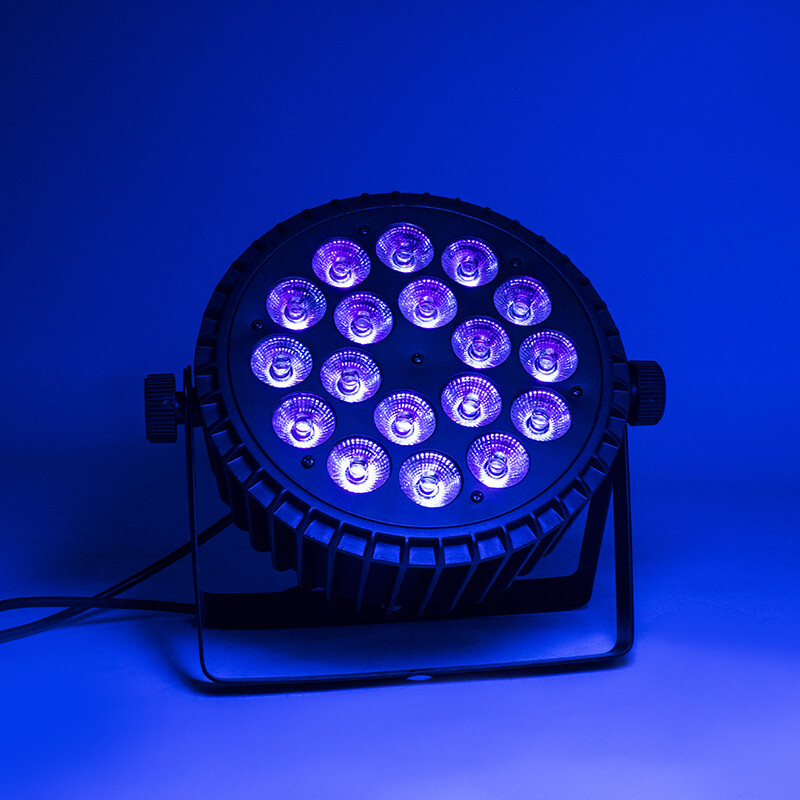 4Pcs SHEHDS Aluminum Alloy LED Flat Par 18X18W RGBWAUV Par Stage Lights DJ Disco
