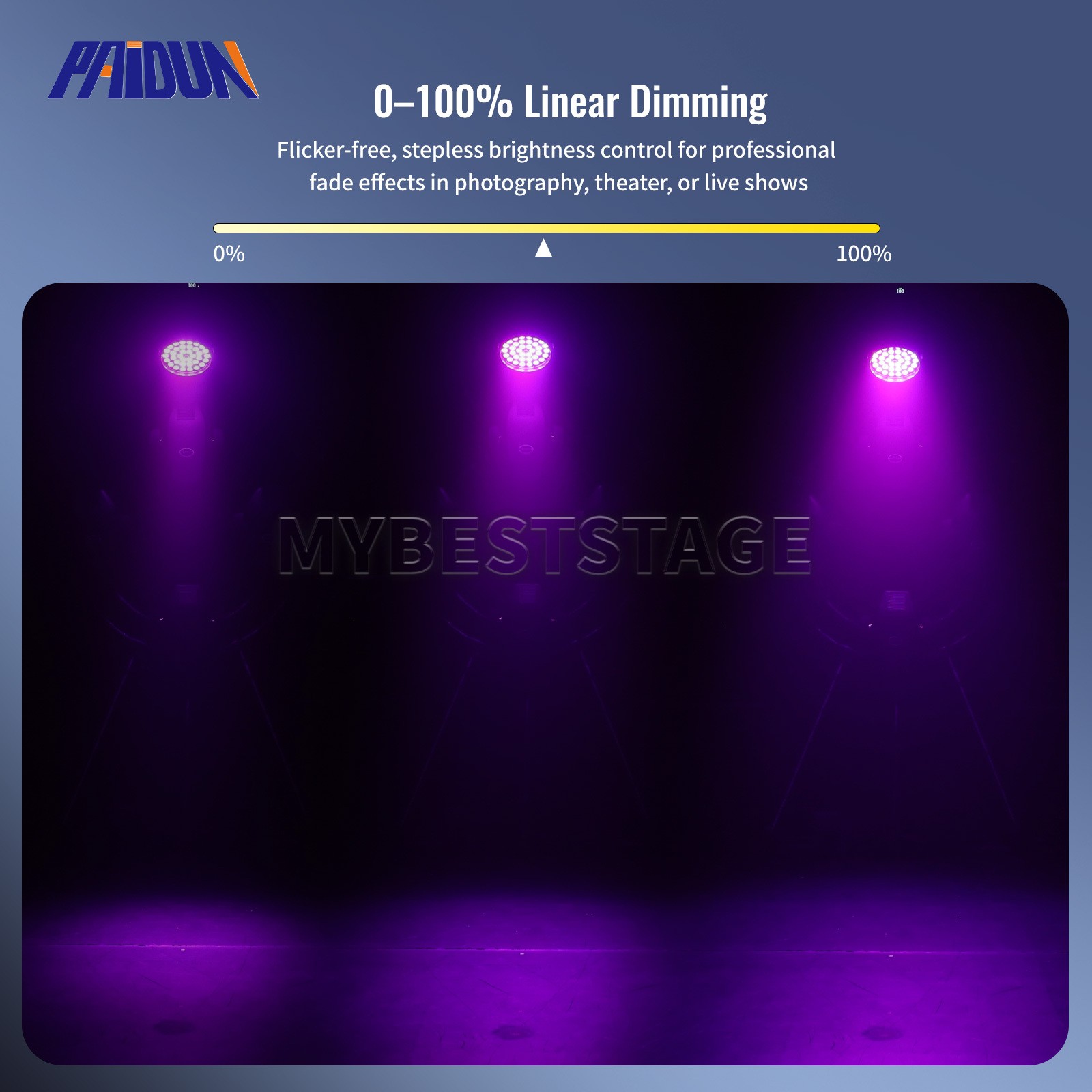 PAIDUN 36x10W RGBW Wash Beam Moving Head Light DMX Music Control Wedding Theater