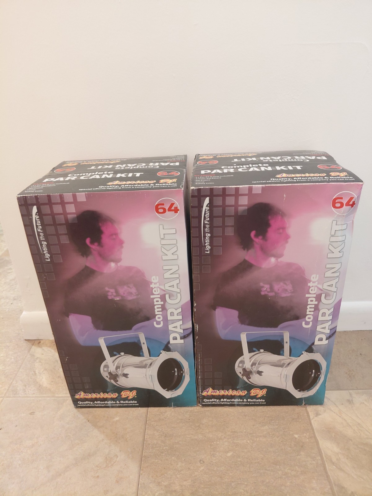 American DJ 64 Combo PAR64 Can Stage Light Lamp Complete Set of 2