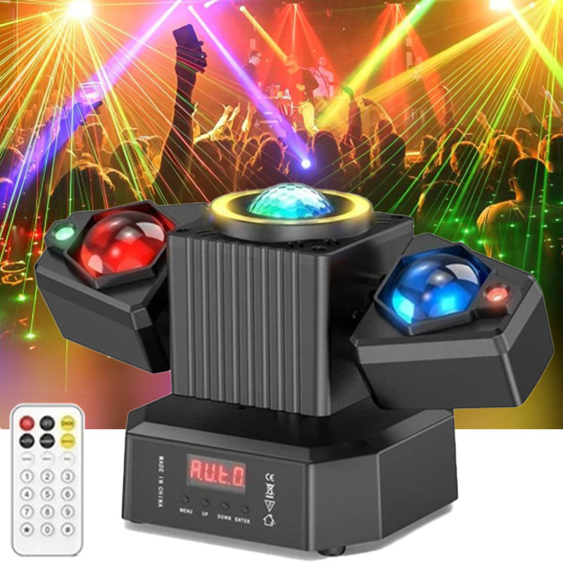 Party Laser RGBW LED Moving Head Light Disco Stage Lighting Beam DMX512 Party DJ