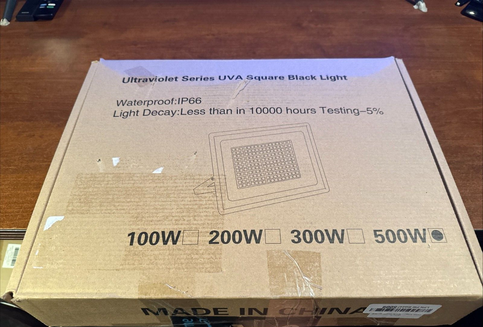 Black Lights 500W LED Black Flood Light with Plug(6ft Cable) for Body Paint, Flu