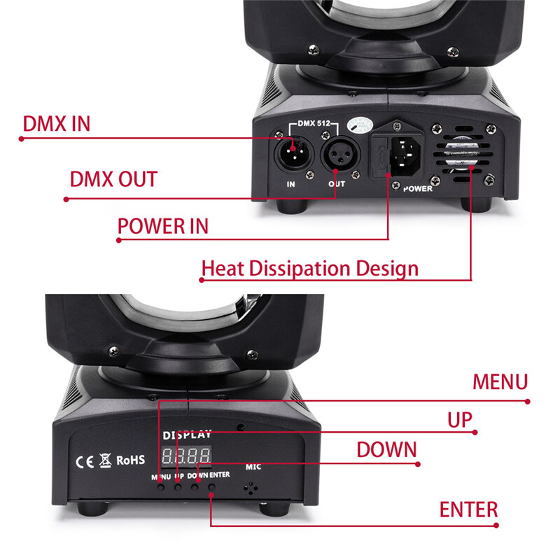 1-10X 150W LED Moving Head Light 8Gobo Stage Strobe Light DMX Disco DJ Remote