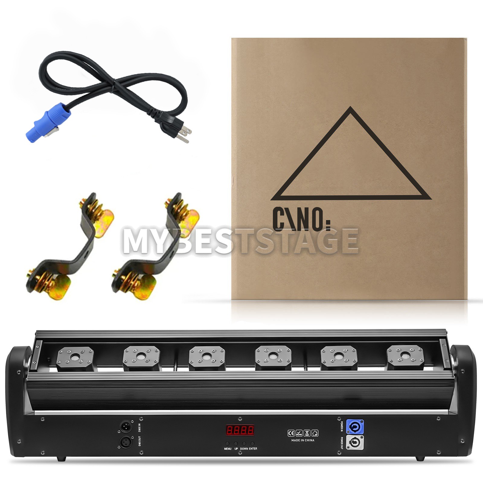 PAIDUN 6x500mw Full Red Laser Moving Head Light Bar DJ Disco Music Show Event