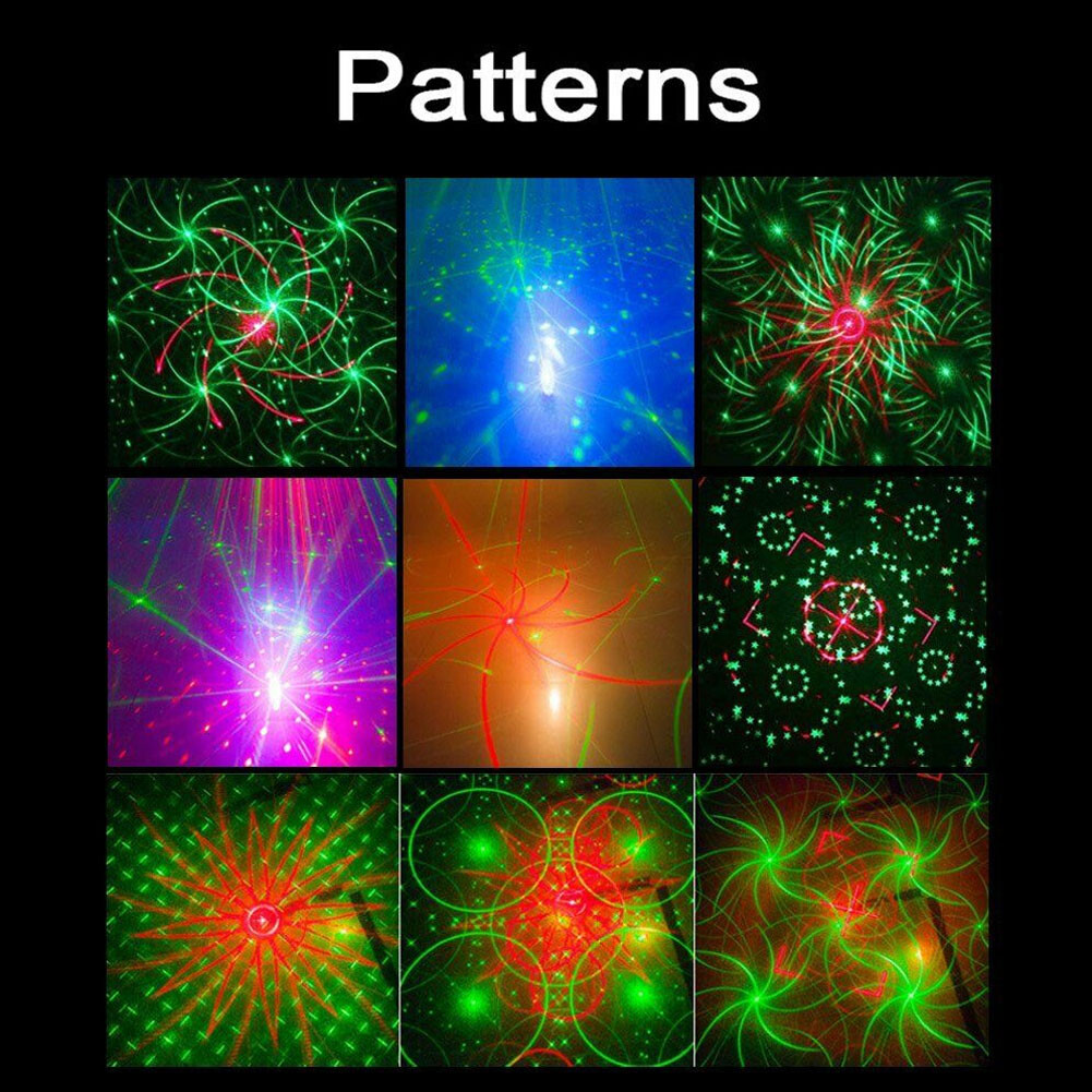60 Patterns Laser Projector Stage Light LED RGB Party KTV Club USB Disco Lights