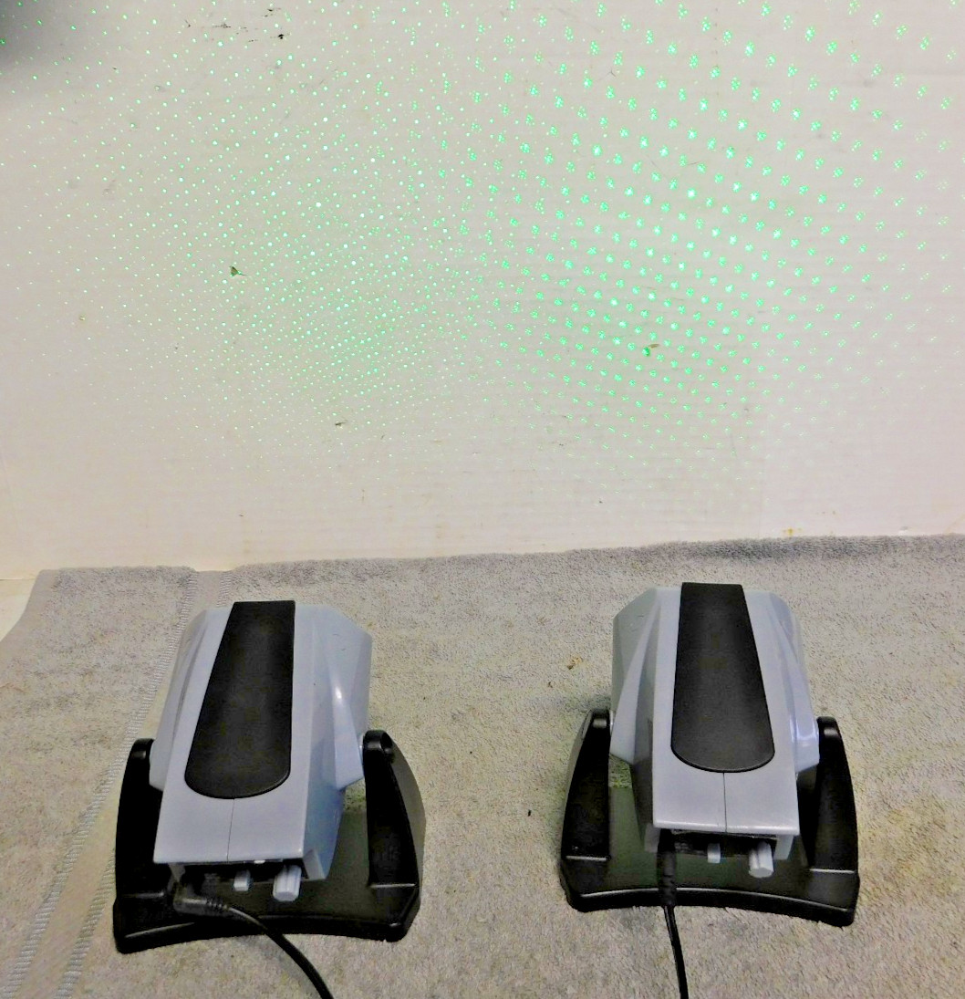 2 Laser Twilight Stars Projectors Party Lights sound activated & Manual