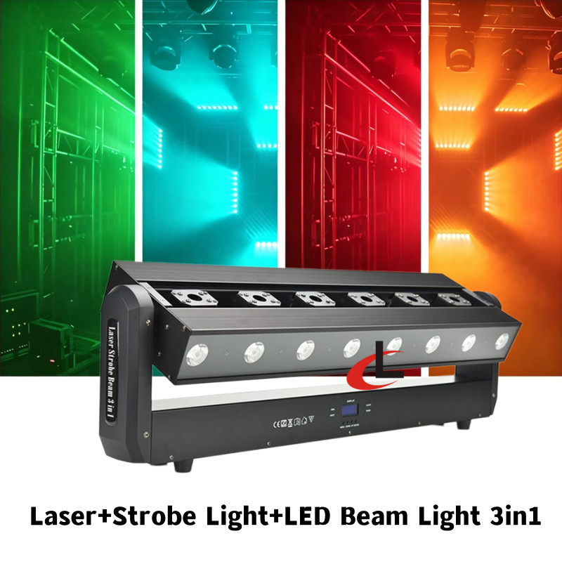 RGB 500mW Laser Stage Moving Head Light 6 Head Laser bar Dj Light for Ktv Disco