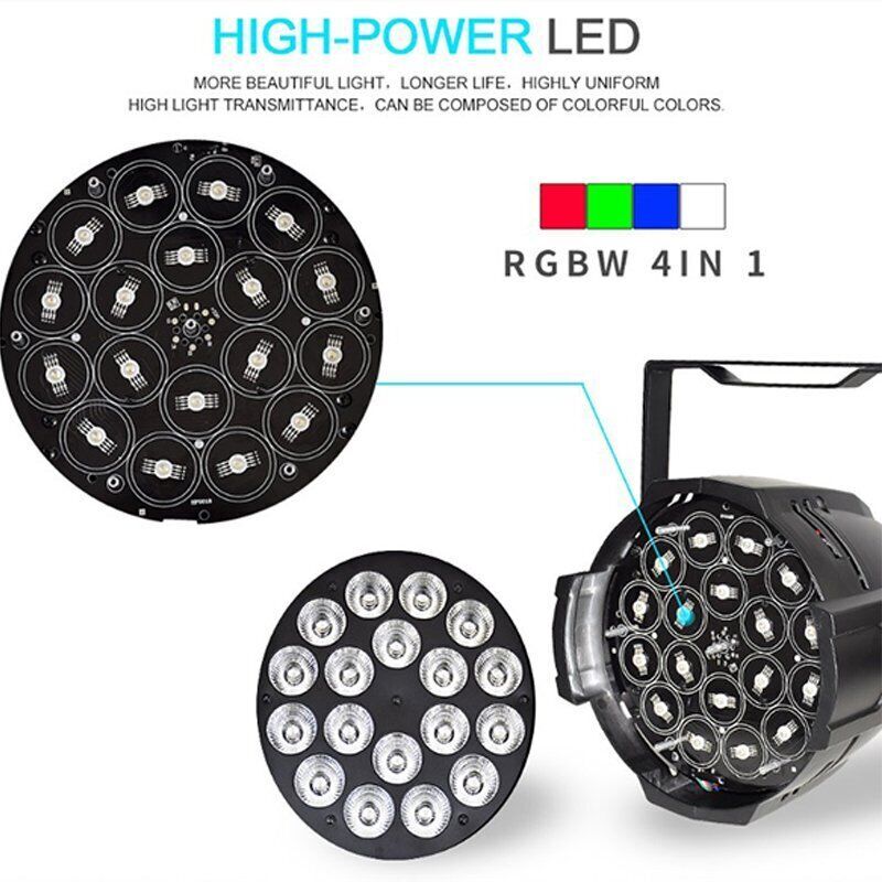 270W 18 LED Par Stage Light DMX RGBW Disco Show DJ Lighting Aluminum with T-bar