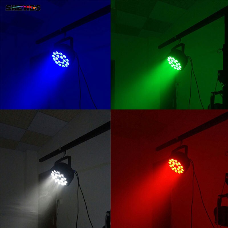 SHEHDS18x12W RGBW 4IN1 LED Aluminum Flat Par Lighting DMX Disco DJ Party Club