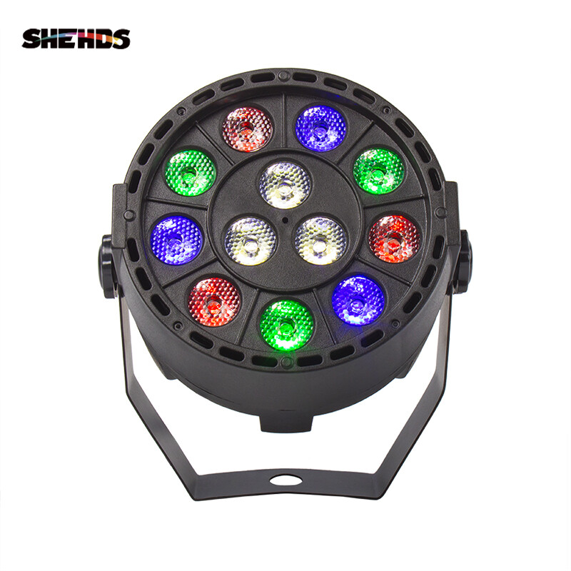 SHEHDS LED Flat Par 12x3W RGBW Lighting For DJ Disco Stage Effect Party Club
