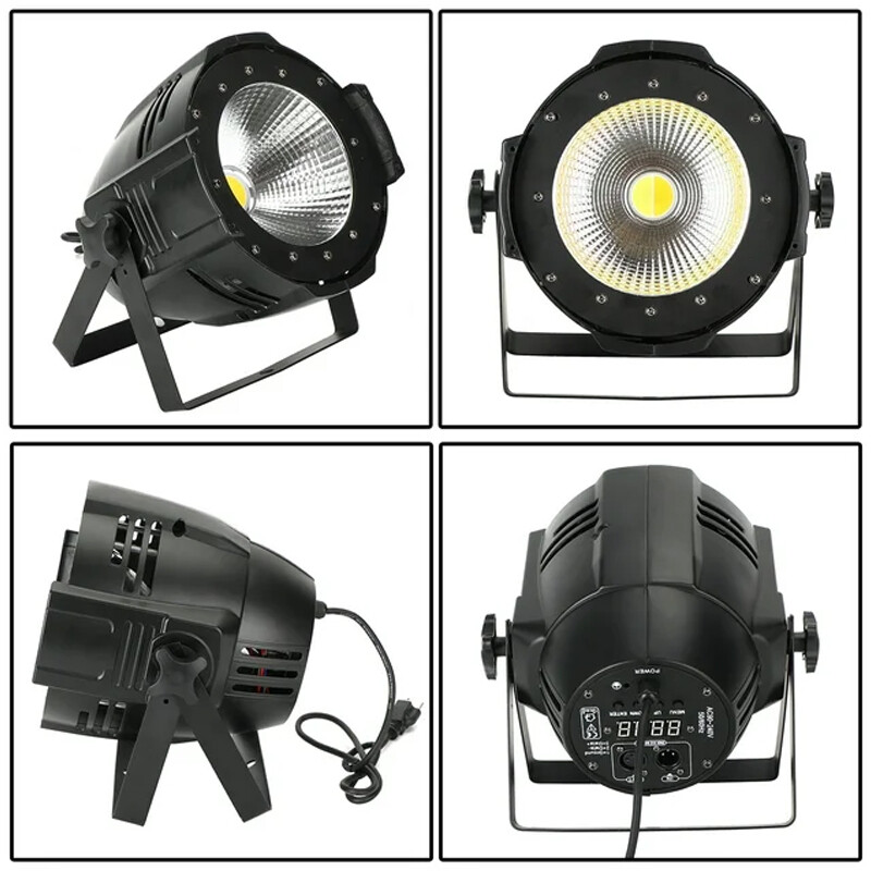 100W COB Par Light Warm White Cool White LED DMX Stage DJ Audience Blinder Light