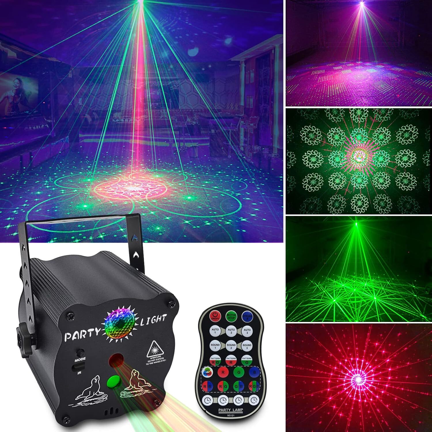 Luces De DJ Fiesta Activadas Por Sonido Con Control Remoto Decoracion Para Casa
