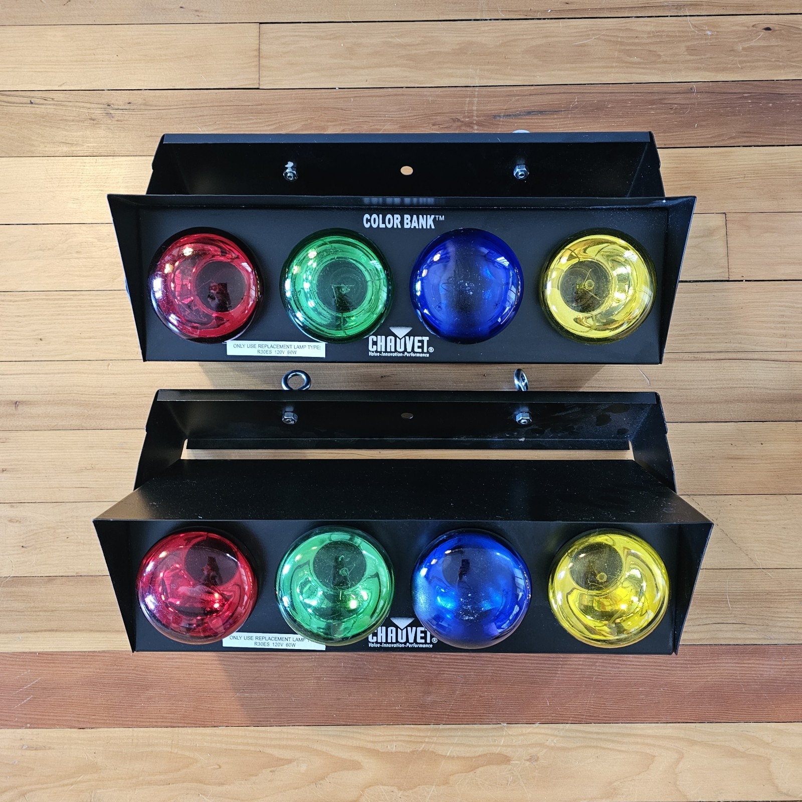 Two Chauvet Color Bank Lights CH-155 No Power Cord User Guide Included