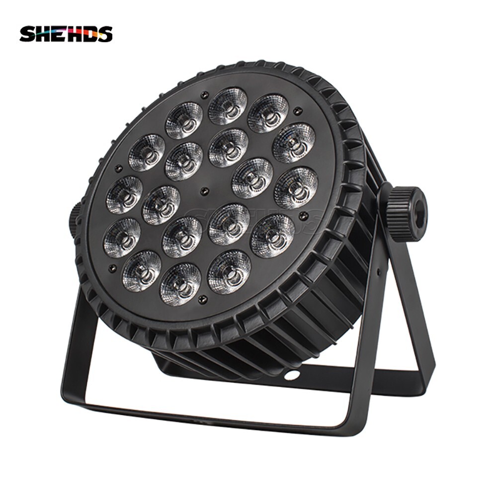 SHEHDS 18x18w RGBWA UV LED Stage Lighting Flat Par Light DMX Party Disco Weeding
