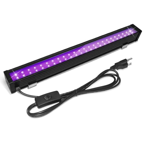 Upgraded 1 Pack 24W LED Black Light Bar, Black Lights Party Supplies for 1Pack