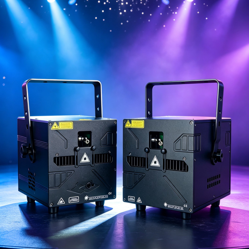 2pcs 10W Disco DJ Laser Light Show ILDA 40K RGB Animation Night Club Laser Light