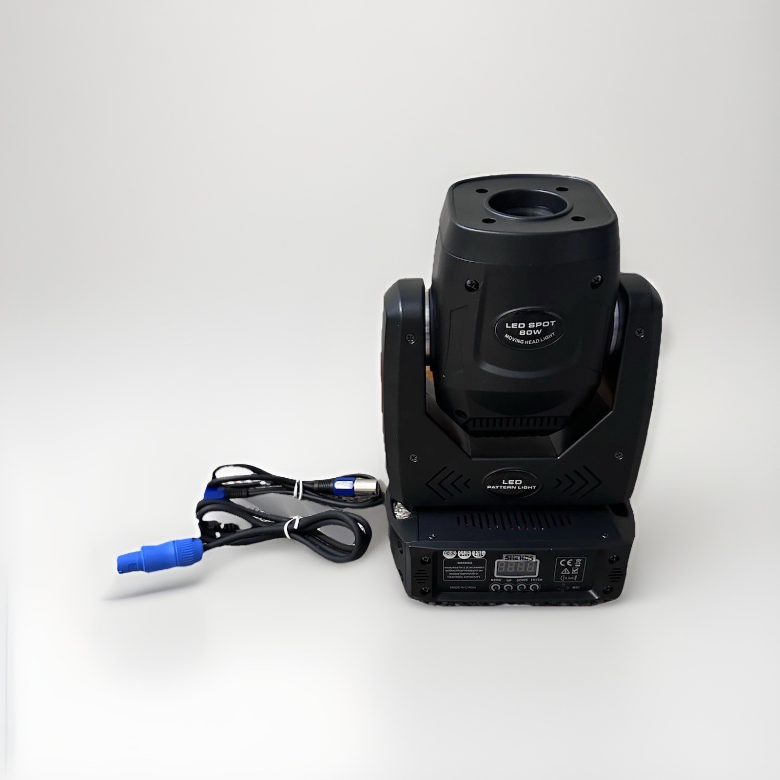 SHEHDS 80W LED Spotlight With 3-Prism Gobo Light