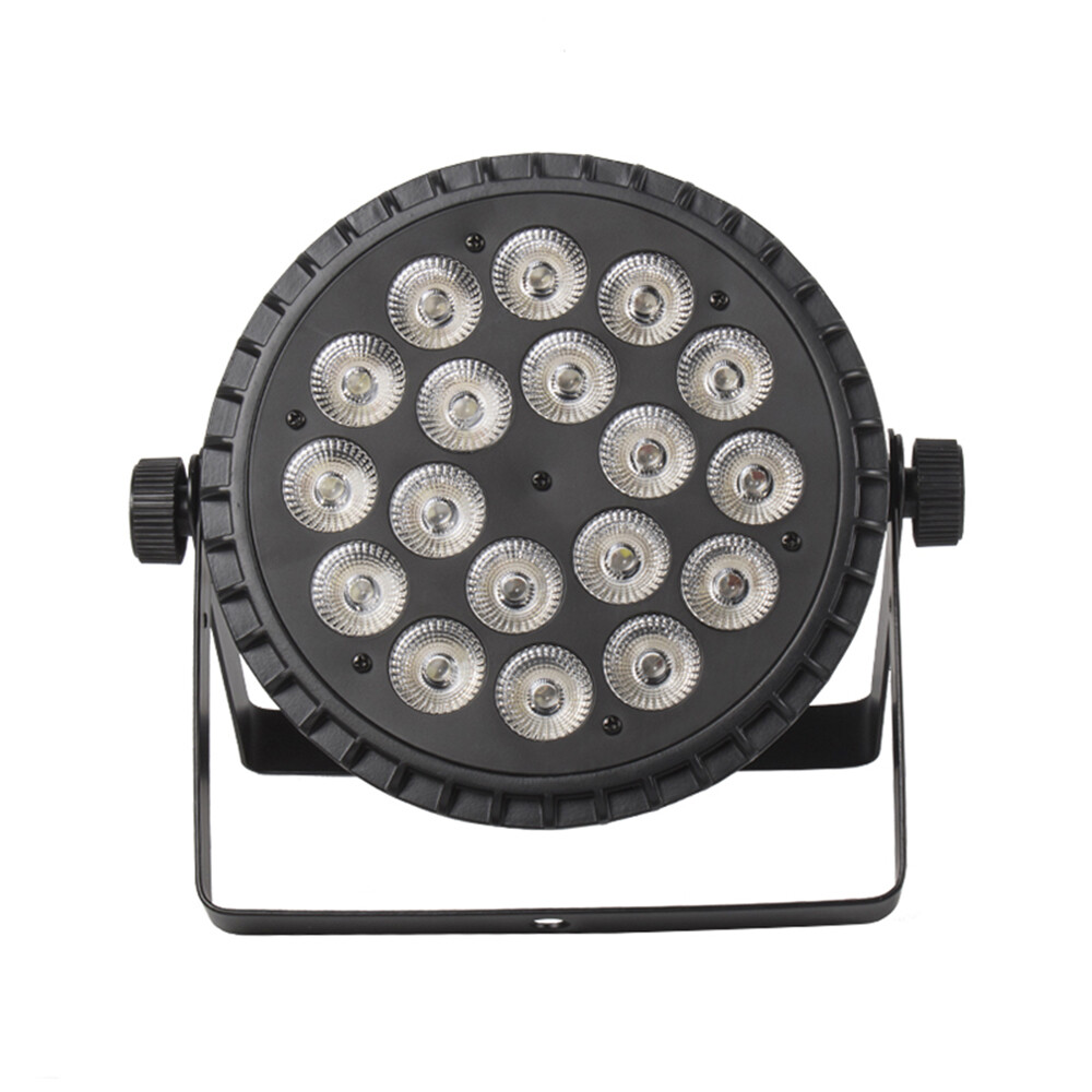 SHEHDS Aluminum Alloy LED Flat Par 18X18W RGBWAUV Par Stage Lights DJ Disco Bar