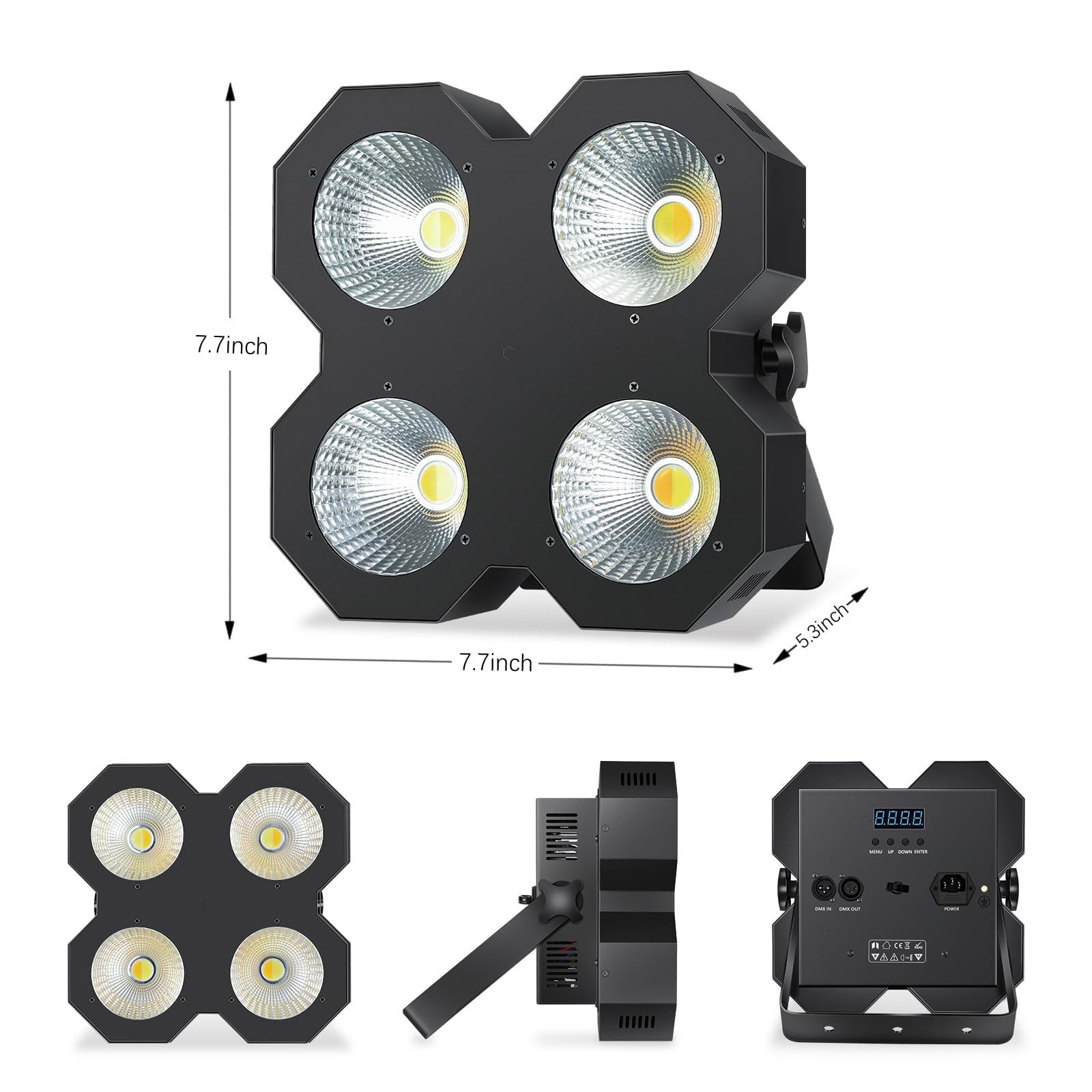 ENDYSHOW LED Blinder Stage Light,200W COB Par Cool White and Warm White Uplig…