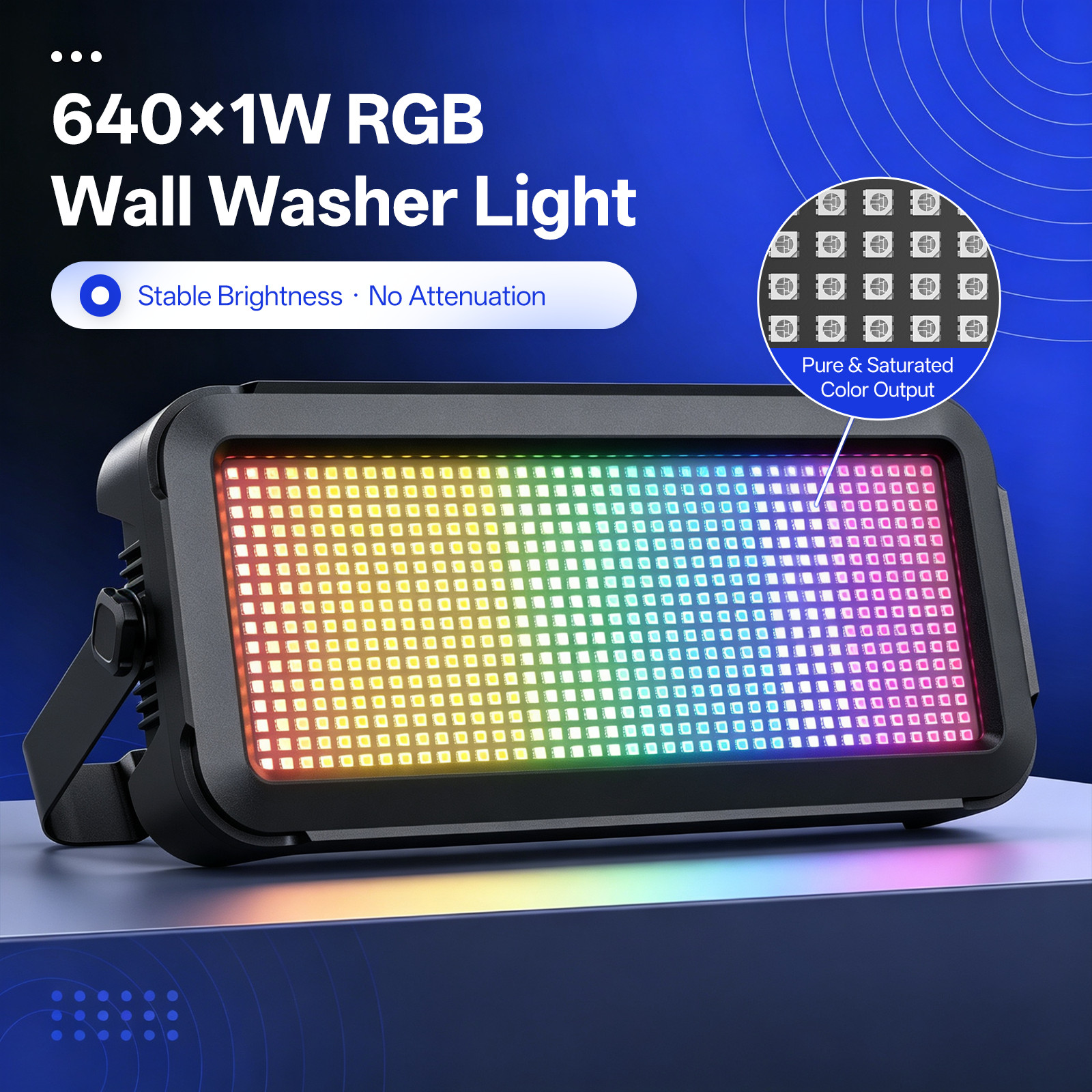 150W Wall Washer Light 640LED RGB Strobe Wash Beam DJ Party Lighting DMX Club