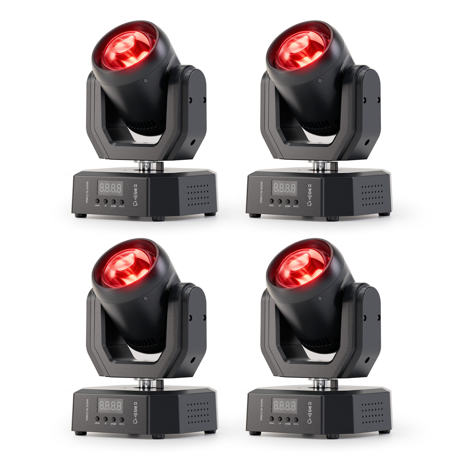 1/2/4PCS Moving Head Stage Lighting 80W RGBW LED DJ Light DMX Beam Disco Party