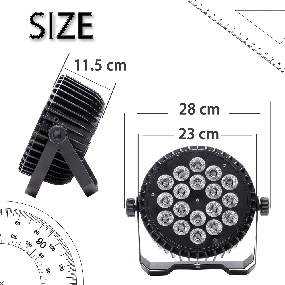 15PC 270W 18LED Stage Lights RGBW DMX Color Change Par Light Party DJ Disco Show