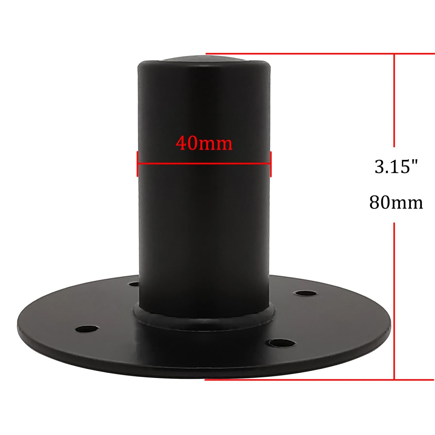 Speaker Stand Top Hat,110x80mm / 4.33″×3.15″ Metal Speaker Cabinet Pole Mount…