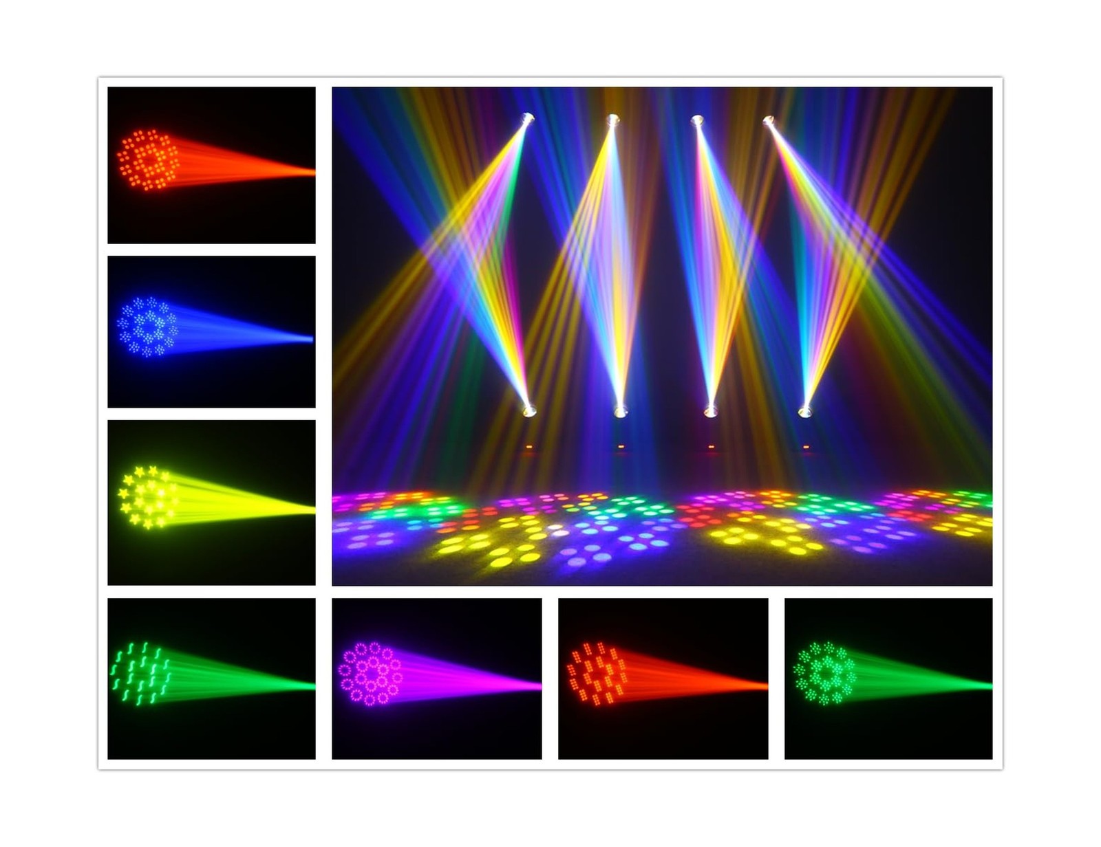 150W Moving Head Stage Light,12 Patterns 8 Colors Bean/Rainbow Stage Effect 6…