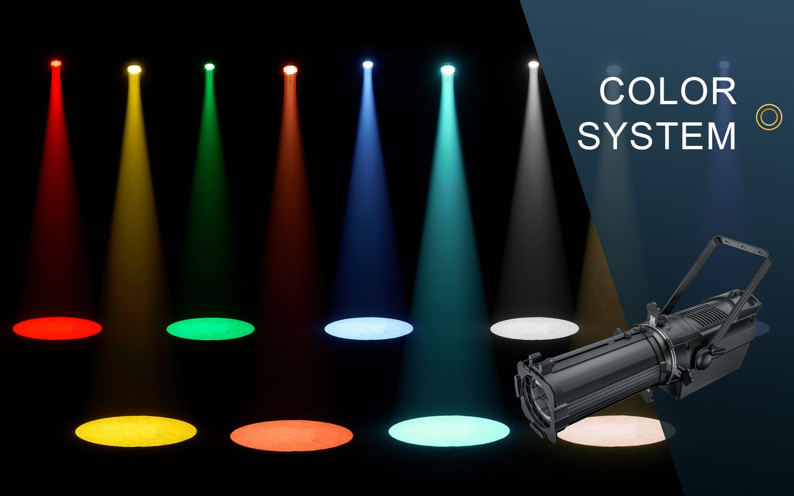 SHEHDS Upgrade 350W RGBWAUV LEKO Profile Zoom Spotlight Optical LED Theater Show