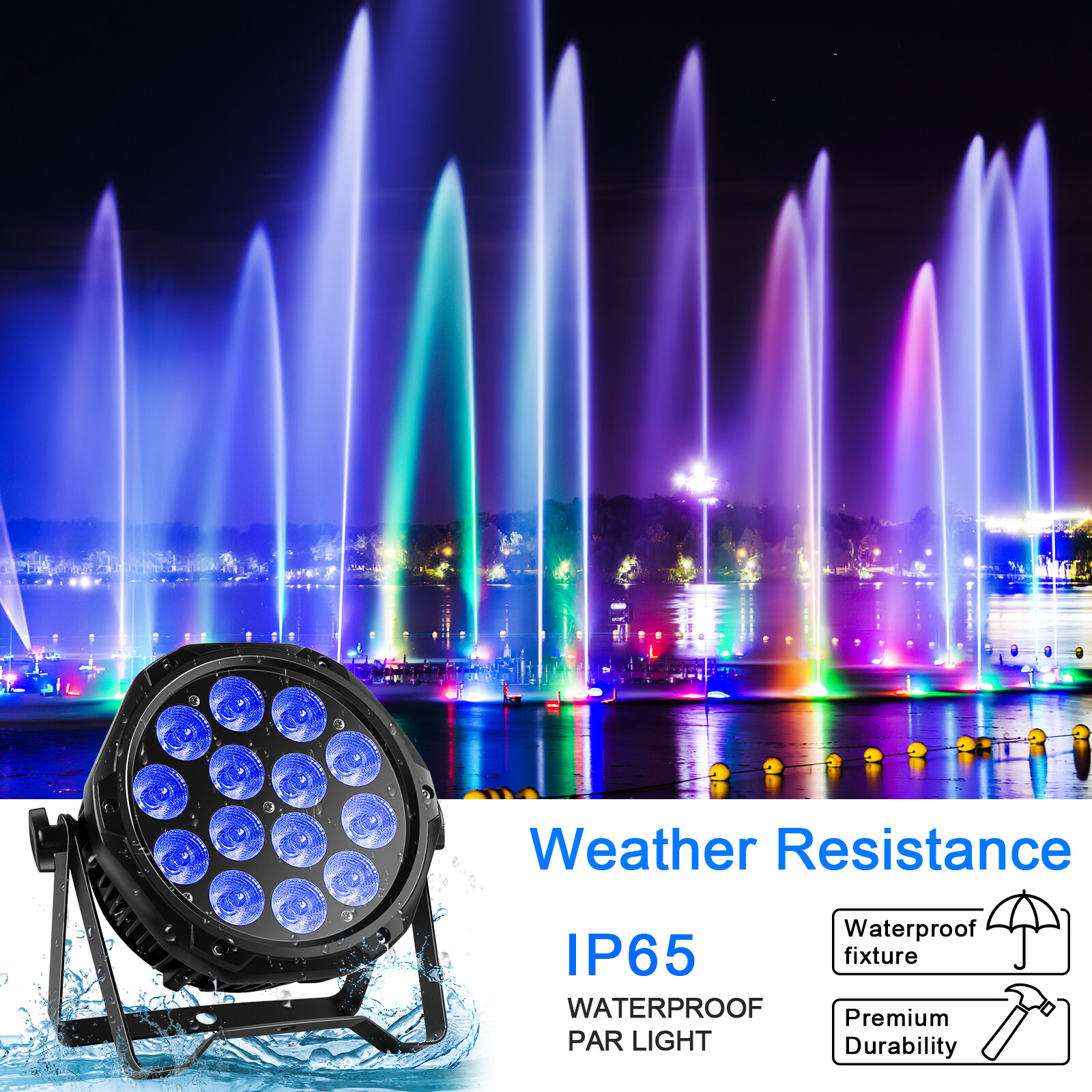 RGBW LED Uplights 14x15W Outdoor IP65 Waterproof Stage Par Light dj Party Lights