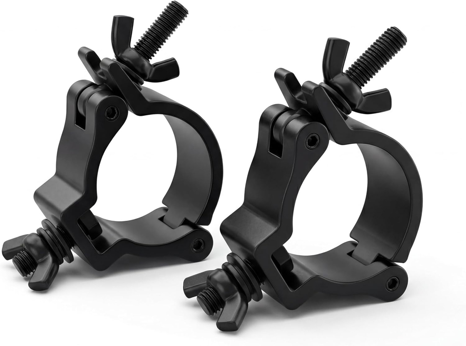 Dual Swivel Truss Lighting Clamp 1.88-2 Inch Black 220 Pounds Heavy Duty Alloy