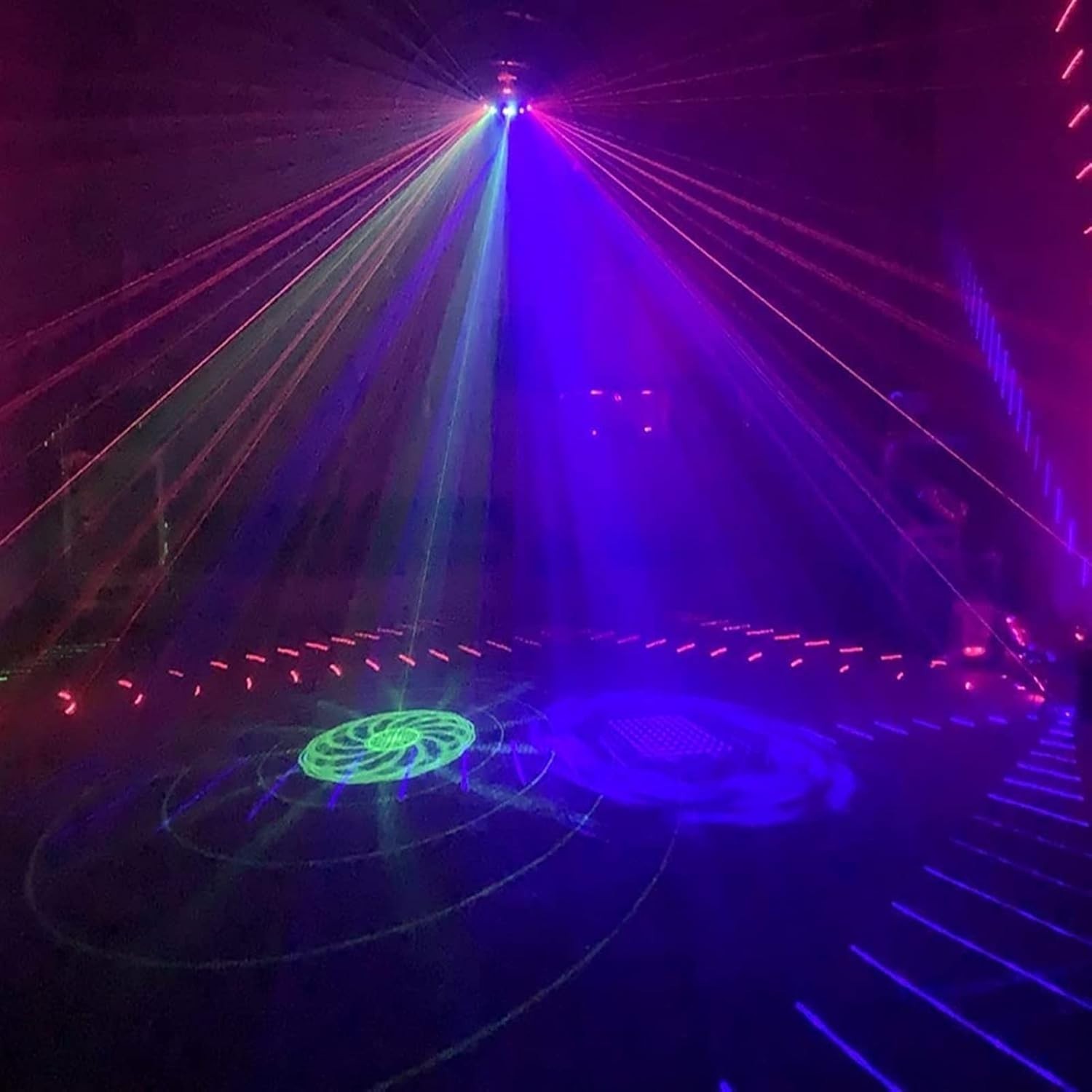 6 Laser LED RGB Stage Lights Sound Activated Laser Beam Light DMX 512 KTV Disco