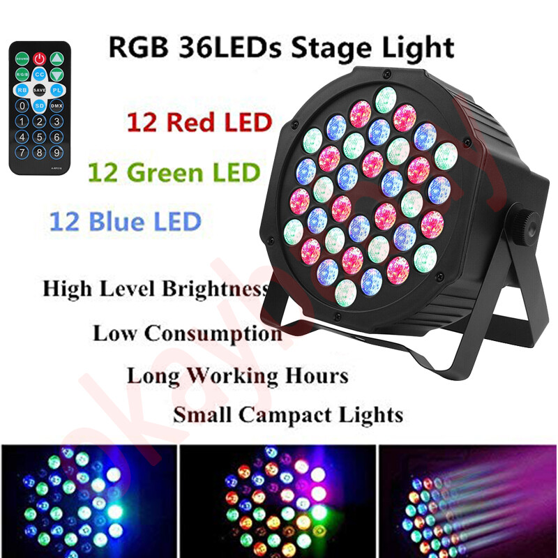 1-10PCS Disco DJ Party Stage Light 36LED RGB DMX Beam Lights Show PAR Lighting