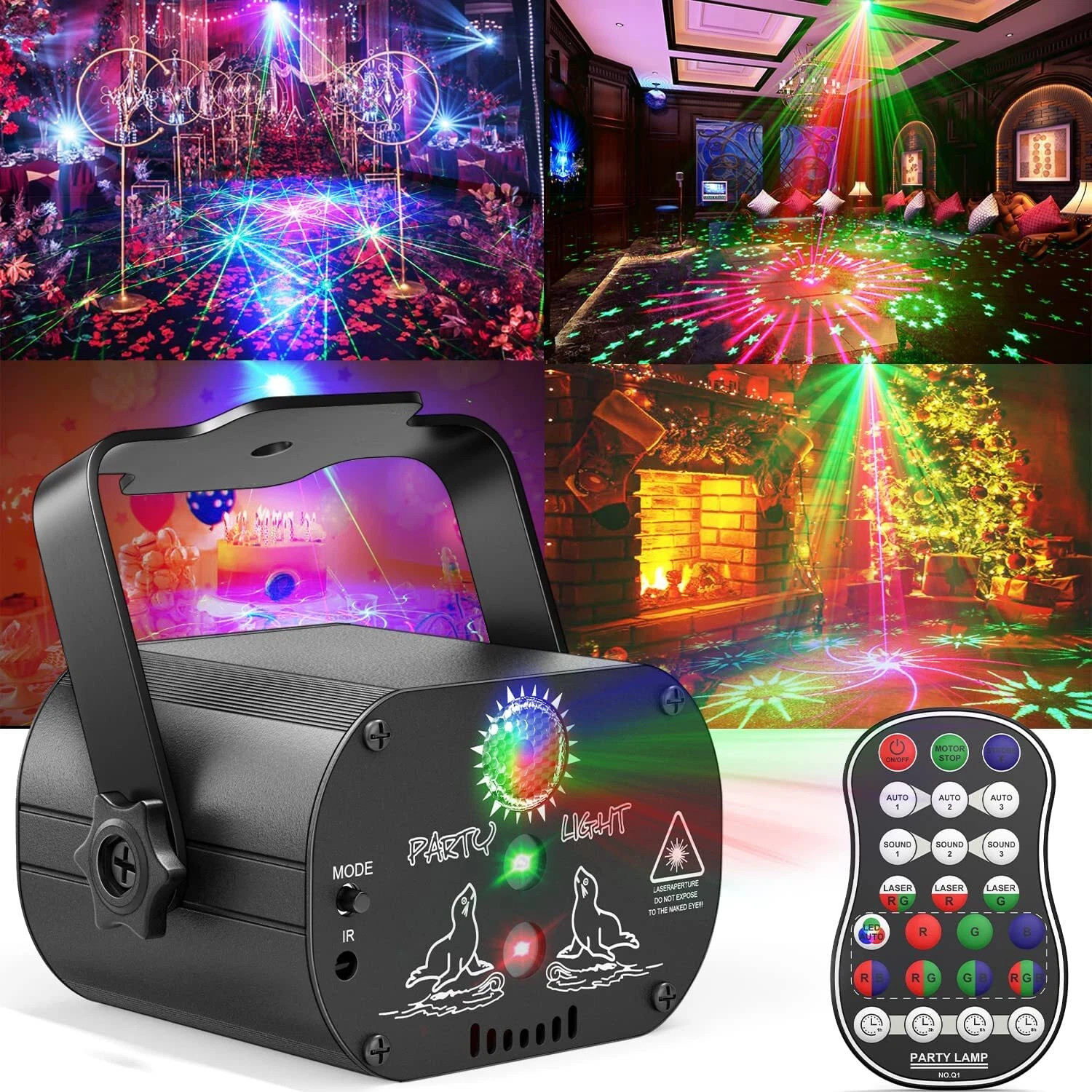 Red Green Laser Projector Stage Light LED RGB DJ Disco KTV Show Party Lighting