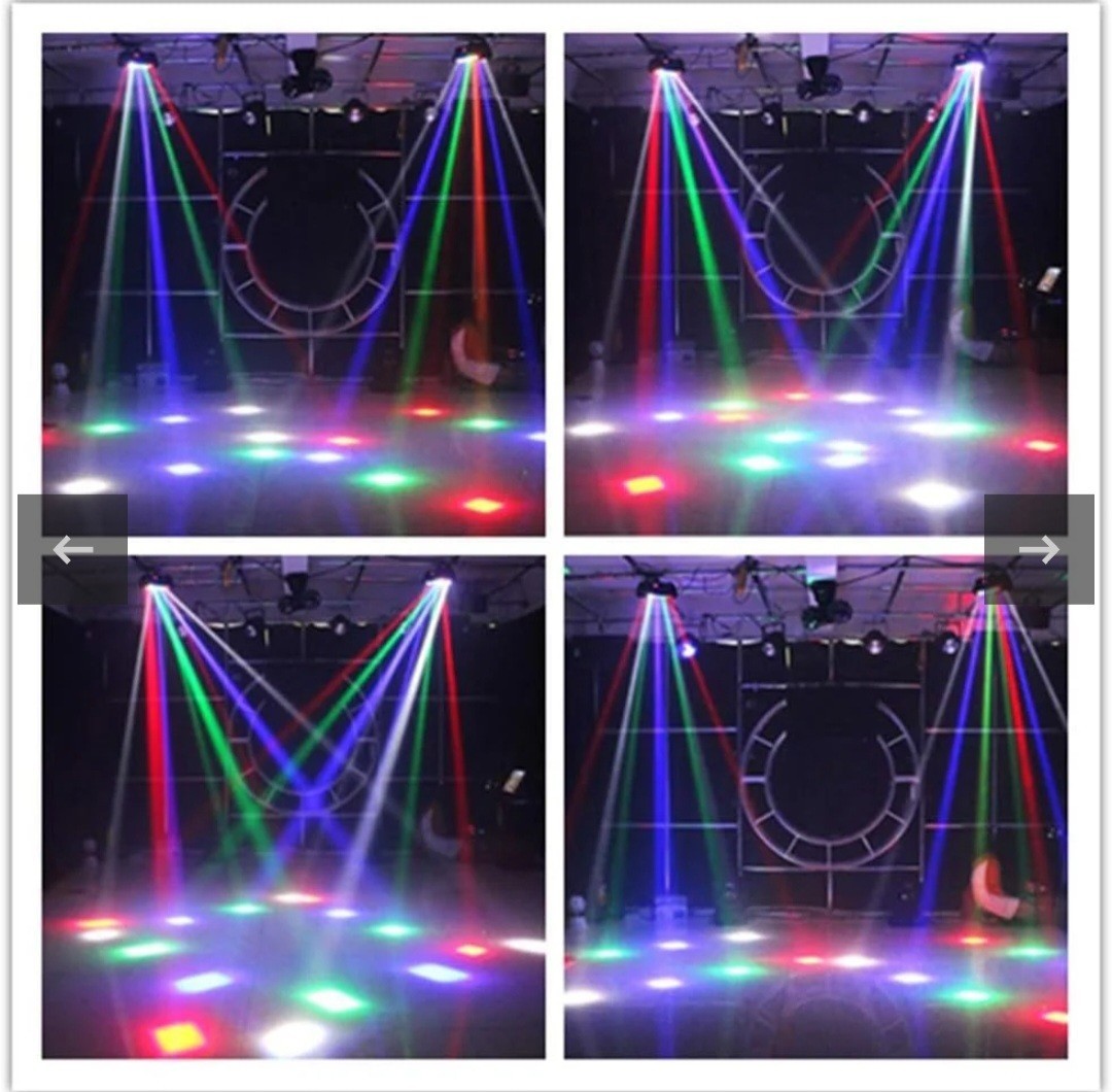 2PCS 8 LED Spider Moving Head Beam Stage Lighting RGBW DMX DJ Lights