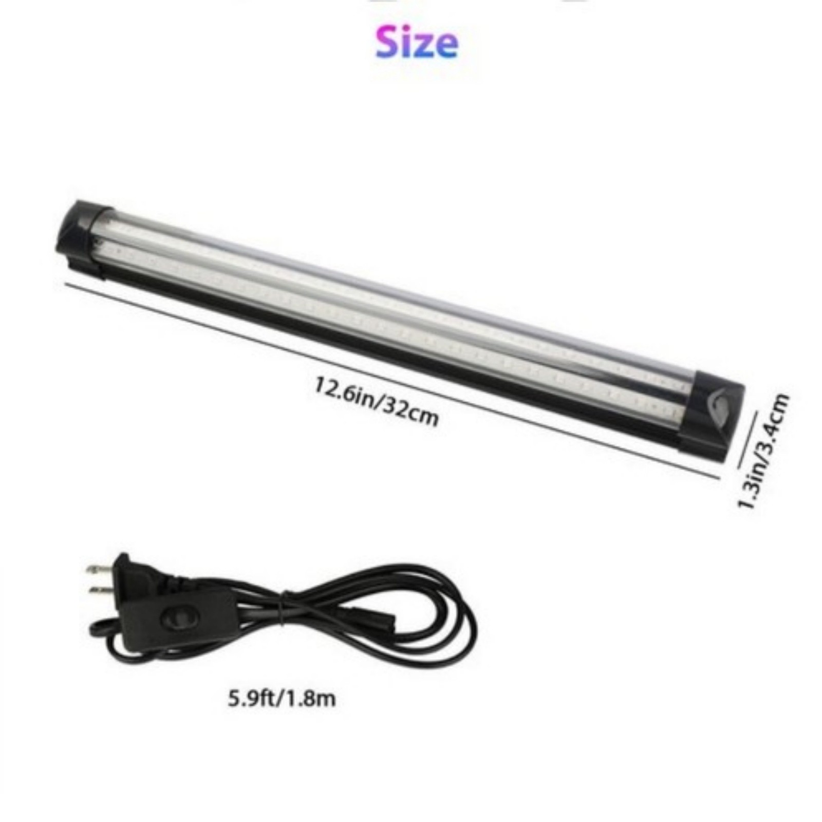 48 LED UV Black Light Bar Fixtures Ultraviolet Lamp Strip US Plug DJ Party