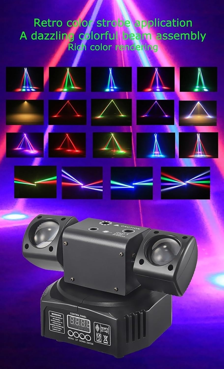 MGL DJ Stick Effect Light RGB LED Strobe Stage Laser Projector Remote Control