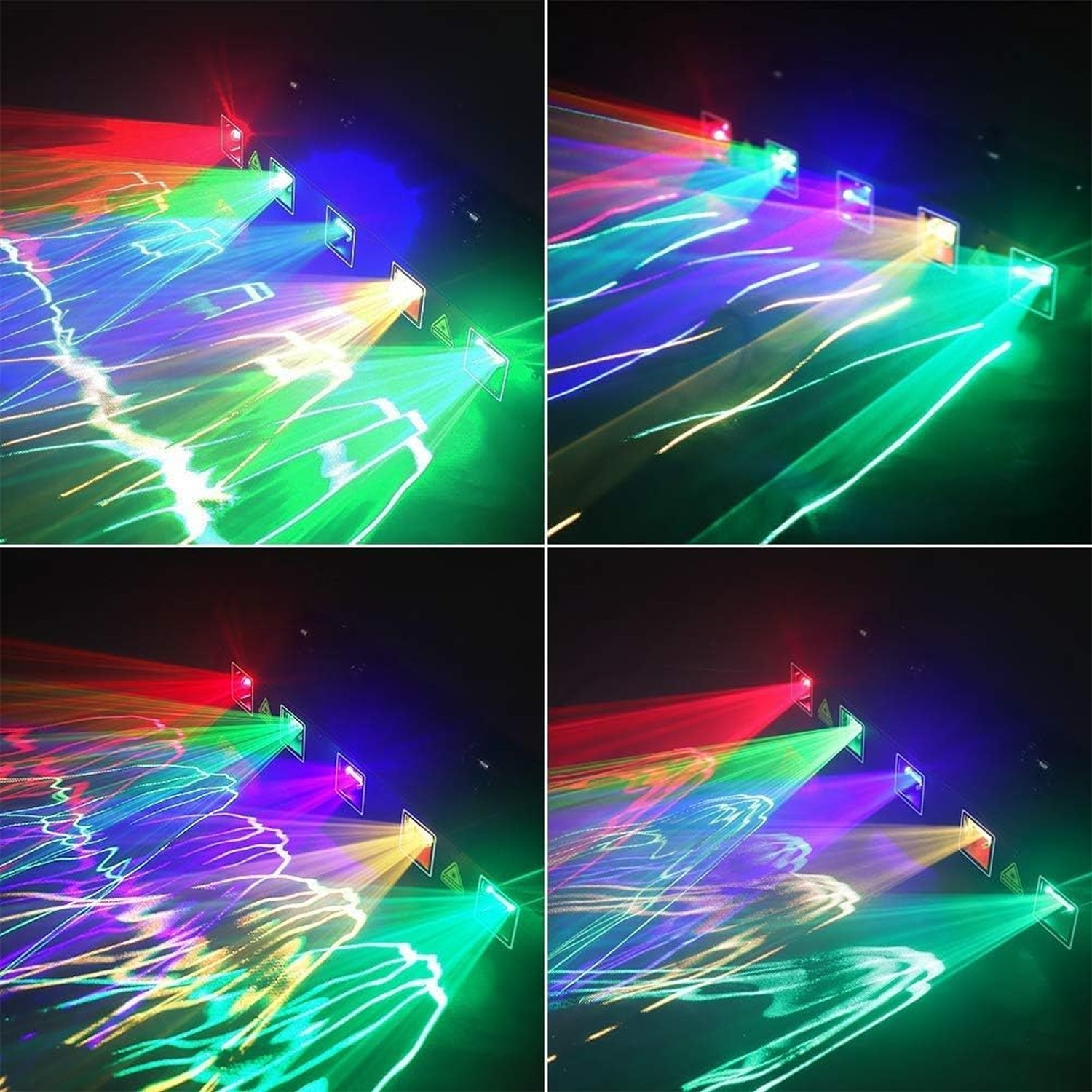 DJ Laser Lights, U`King 5 Beam Effect Sound Activated DJ Party Lights RGBYC L…