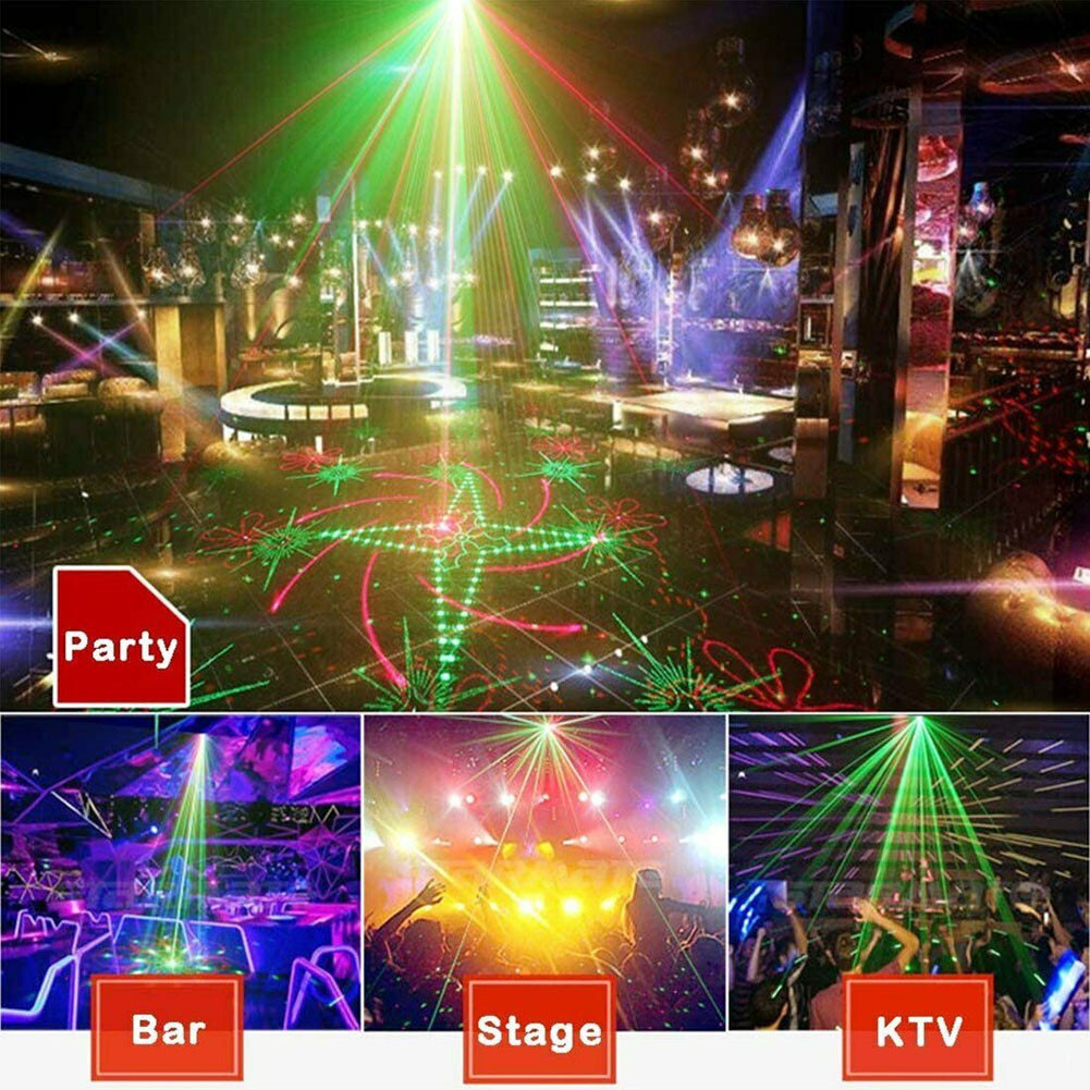 60 Patterns Laser Projector Stage Light LED RGB Party KTV Club USB Disco Lights
