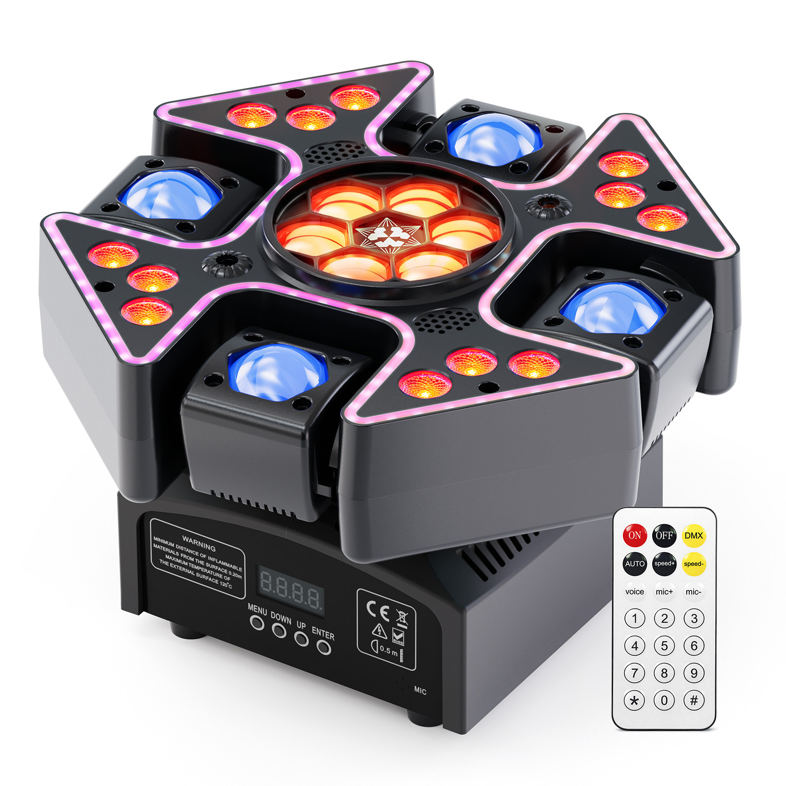 150W 4Arm Moving Head Laser Lights Beam RGBW Stage Lights DJ Club Lighting