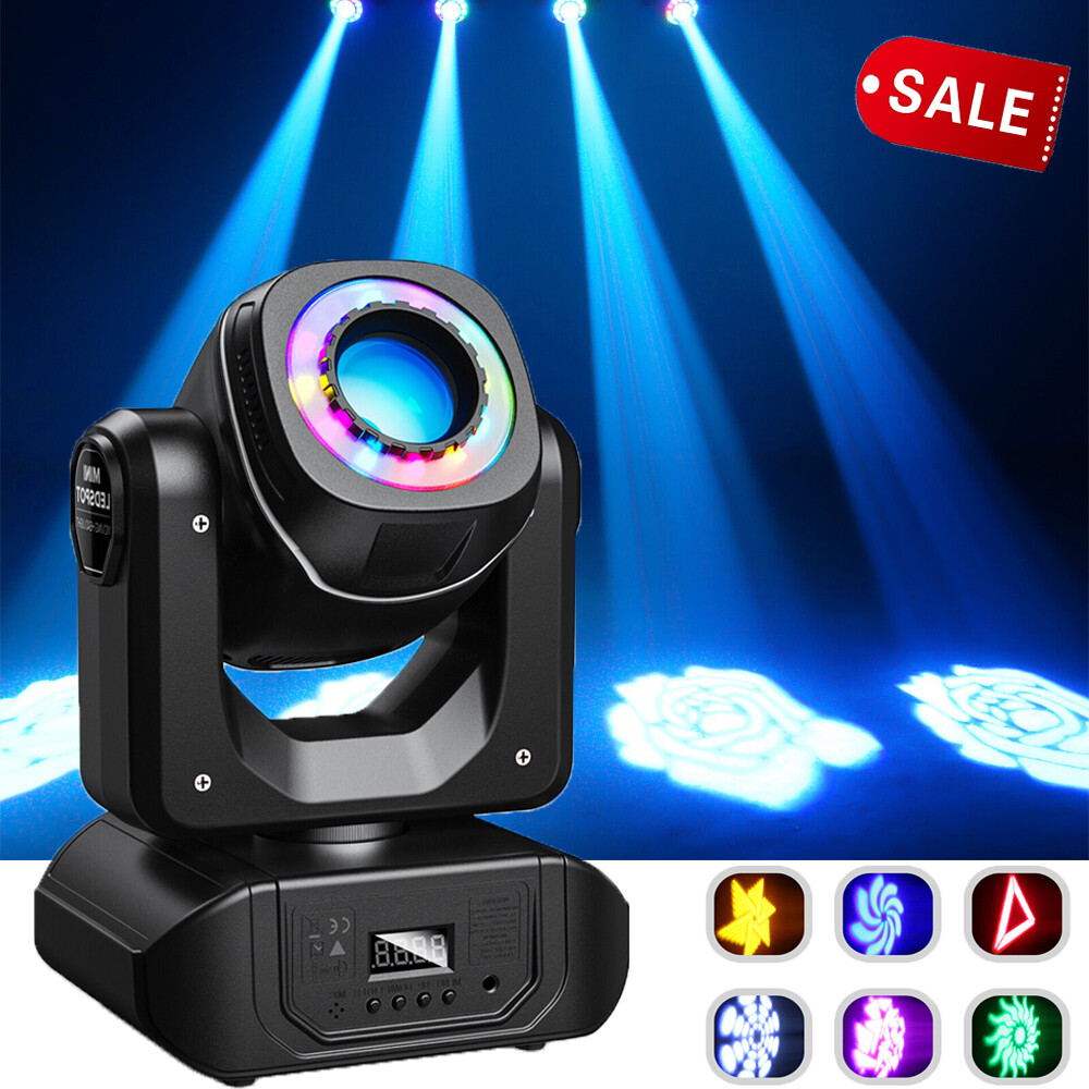 120W LED Beam Moving Head Light 8 Gobo RGBW DJ Disco Party Strobe Stage Lighting
