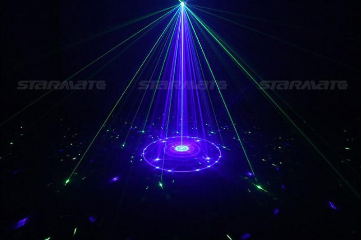 3 Lens Red Green Blue Wavy Galaxy 48 patterns Party DJ Bar remote Laser Light Yc