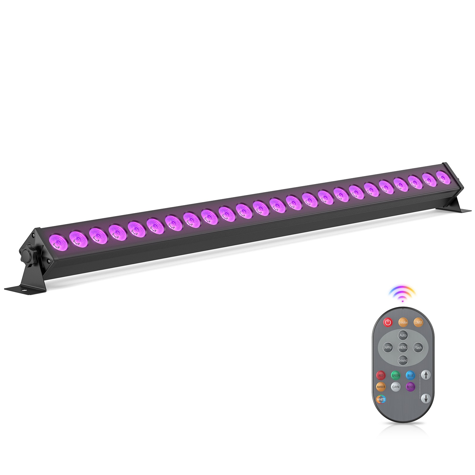 DJ Stage Light 24LED RGB Wall Washer Sound Control DMX Chase Effect Party Remote