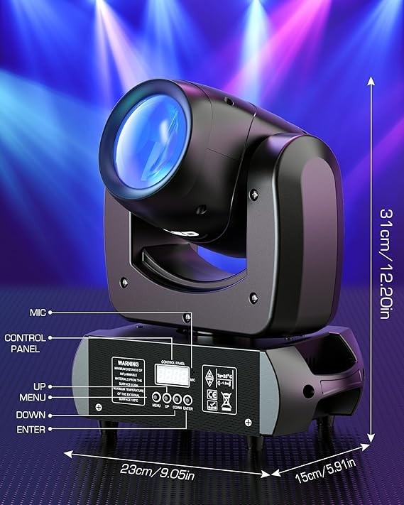HOLDLAMP 120W DJ Stage Lights Moving Head Disco Lighting with 8 Colors