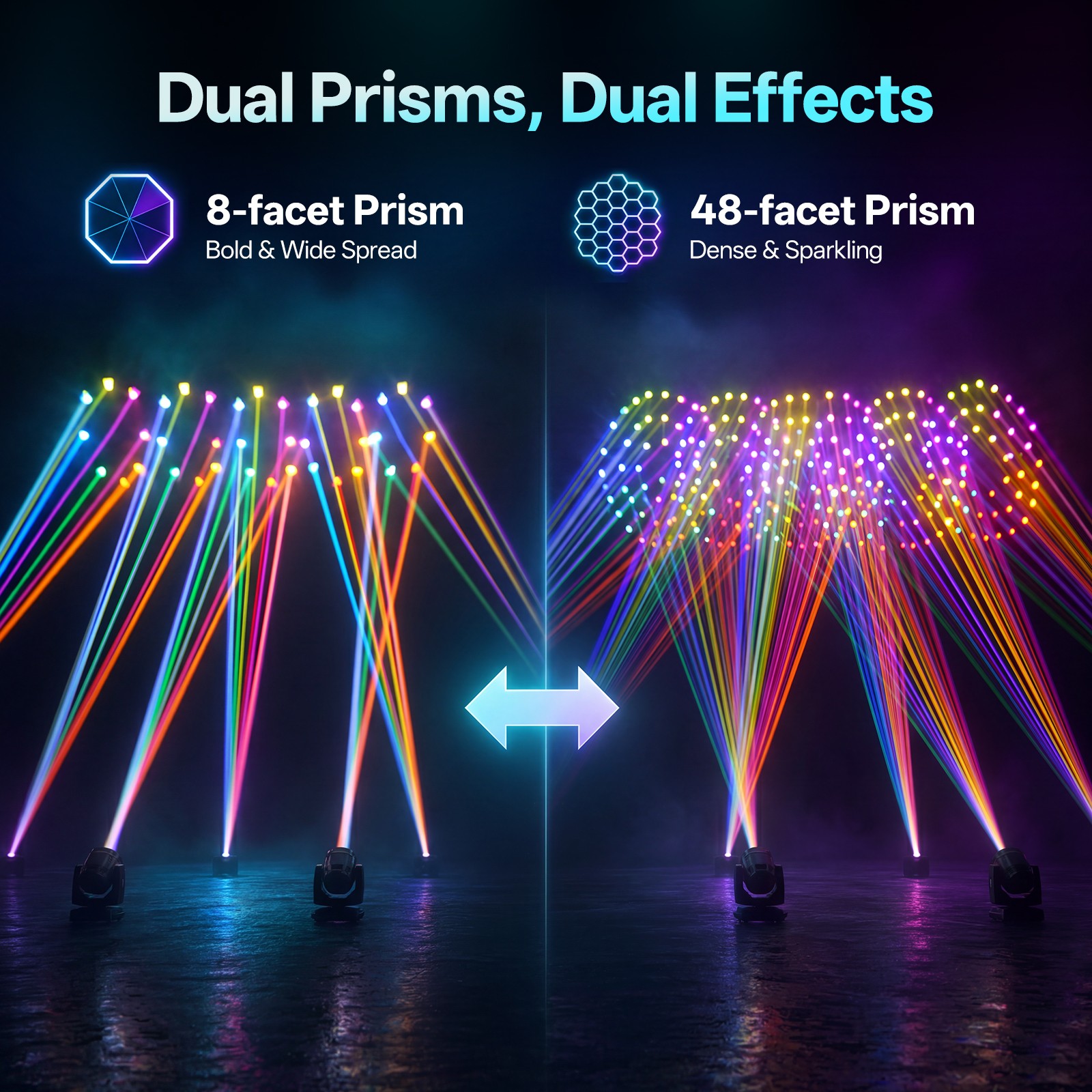 Beam Moving Head Light 324W HID 2° Beam 8+48 Prism 14 Colors Gobo DMX Stage