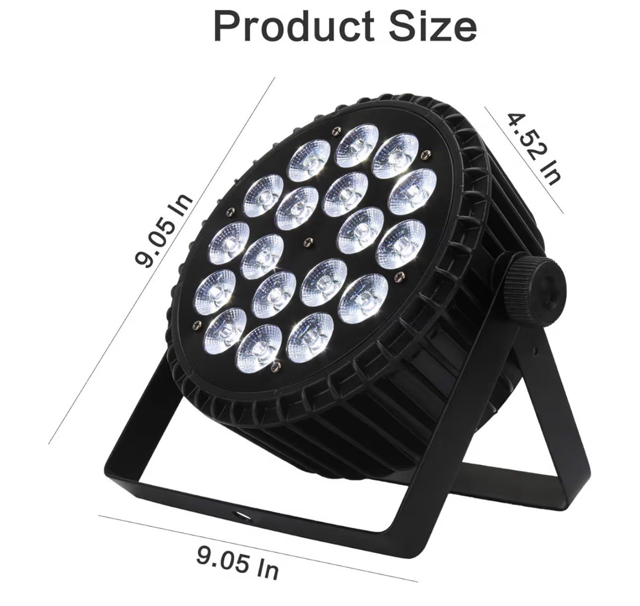 SHEHDS LED Par Can Lights 18x12W Stage RGBW 4in1 DMX Uplights Aluminum Shell